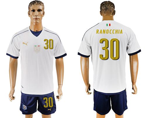 Italy #30 Ranocchia Away Soccer Country Jersey